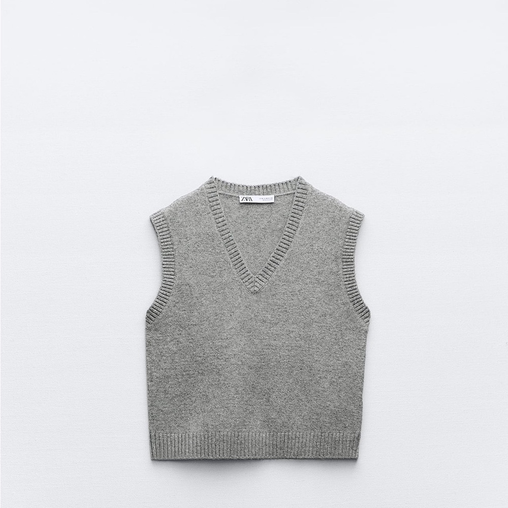 Zara Gray Sweater Vest